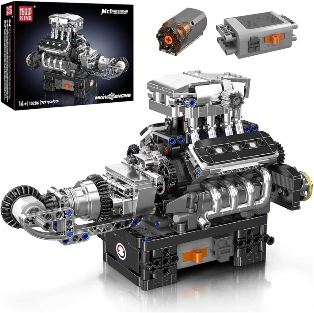 Mould King 10206 The SuperCar V8 Engine Building Block
