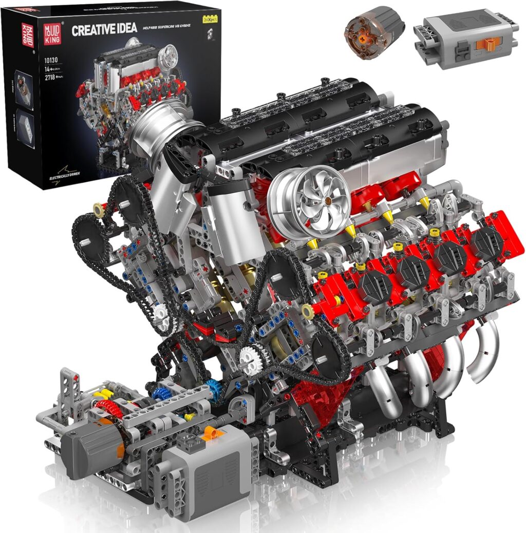 Mould King 10130 The F488 Supercar V8 Engine Building Block