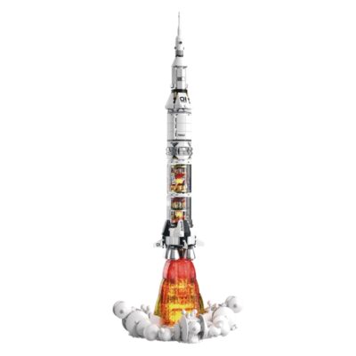 MOC - T3006 Rocket Launching Model Building Blocks With Lights Space Exploration