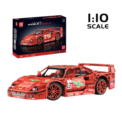 MOULD KING 13095  F40 1:10 Super Sport Car Model Motorized Racing Car Building Blocks