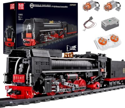 MOULD KING 12001 City Series The QJ Steam Locomotives Remote Control Train Building Blocks