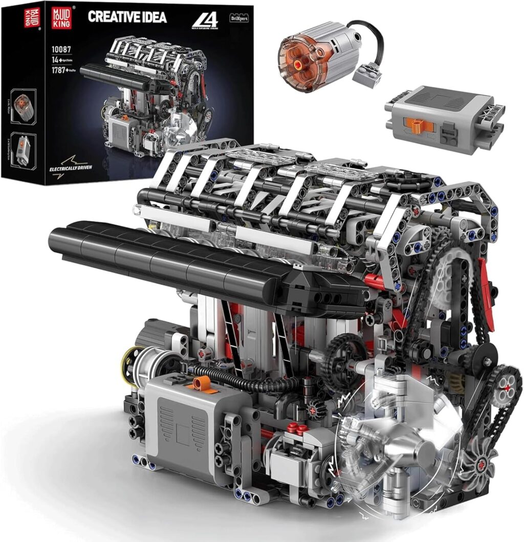 Mould King 10087 The Motorized L4 Car Engine Building Block