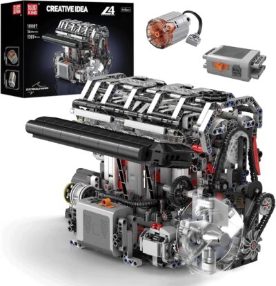Mould King 10087 The Motorized L4 Car Engine Building Block
