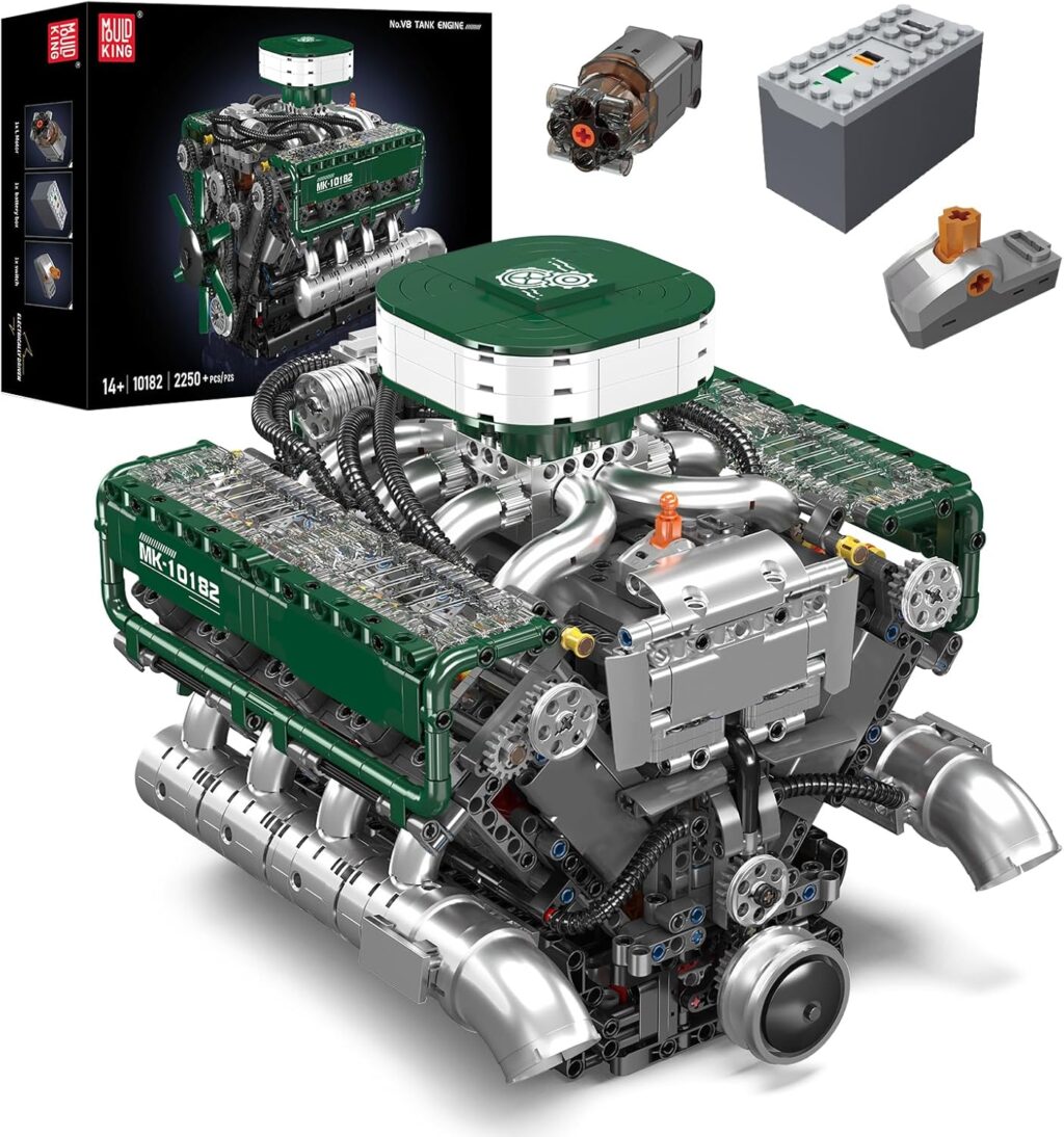 Mould King 10182 The Motorized V8 Tank Engine Building Block