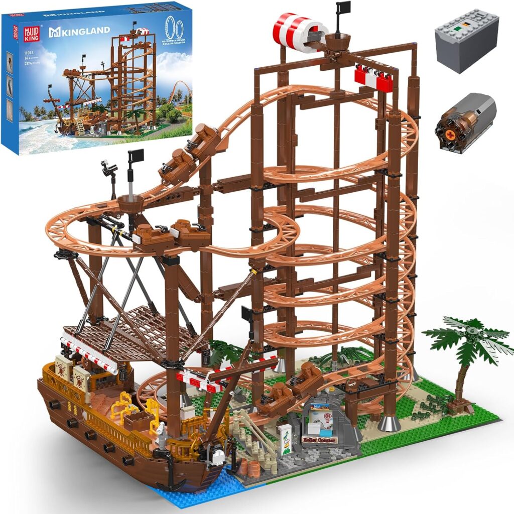 Mould King 11013 The Motorized Double Helix Roller Coaster Building Block