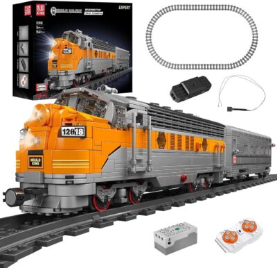 Mould King 12018  Remote Control EMD F7 WP Diesel Locomotive Model New Brick