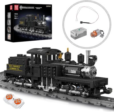 Mould King 12032  Remote Control Shay-type Steam Locomotive Model Assembly Train Brick