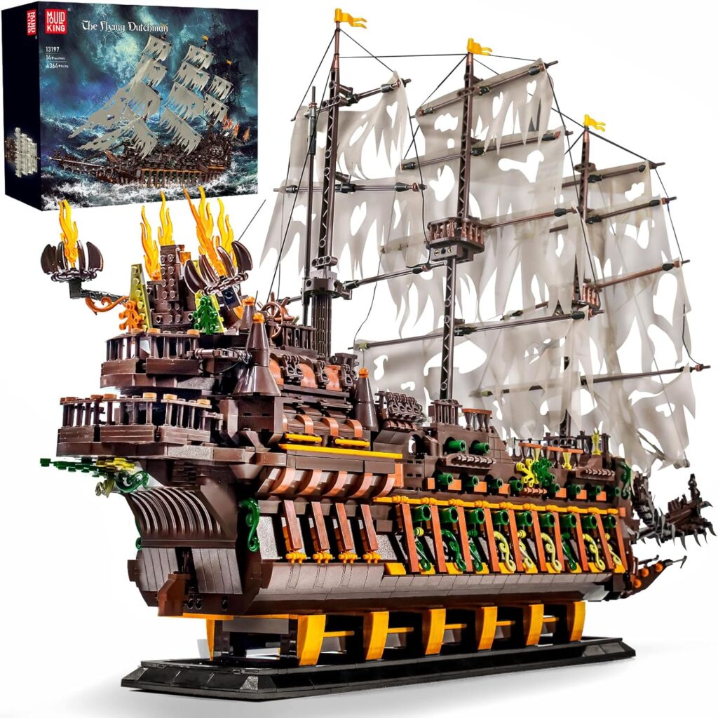 Mould King 13197 Pirate Ship Toys The Flying Dutchman Building Block