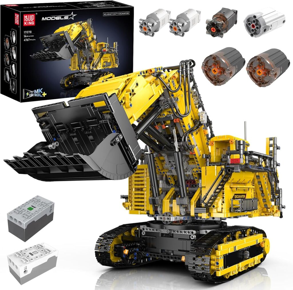 Mould King 17070 Remote Control R9800 Excavator Model Assembly Truck Brick