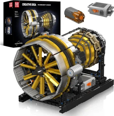 MOULD KING 10141 MOC Technology Aircraft Engine Building Block