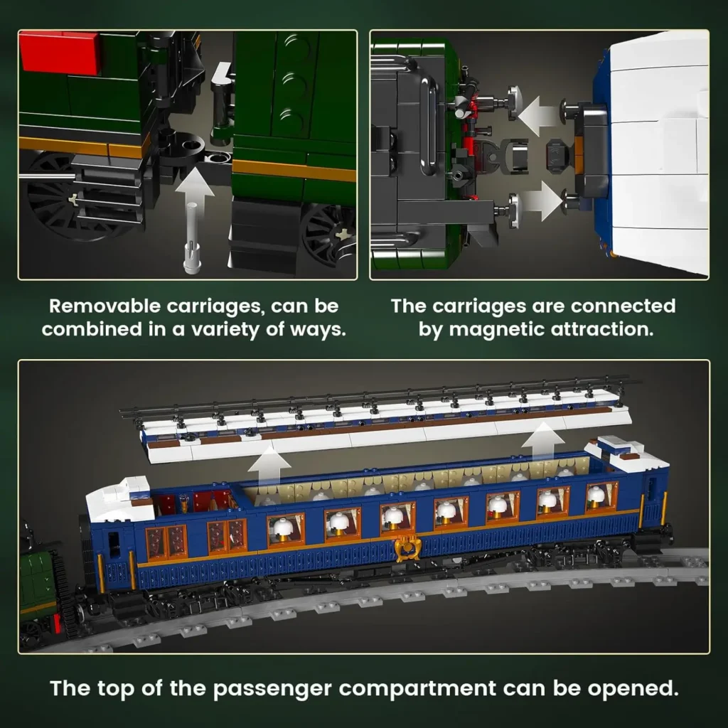 MOULD KING 12025 SNCF 231 Steam Train Building Blocks Set - Image 4
