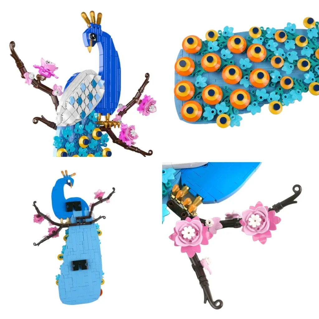 Mould King 10149 - 609pcsParrot Robin Peacock Hanging Picture Building Blocks - Image 3
