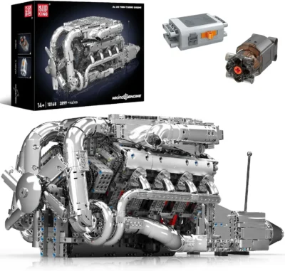 Mould King 10168  - 2899PCS V8 Twin-Turbo Engine Building Blocks