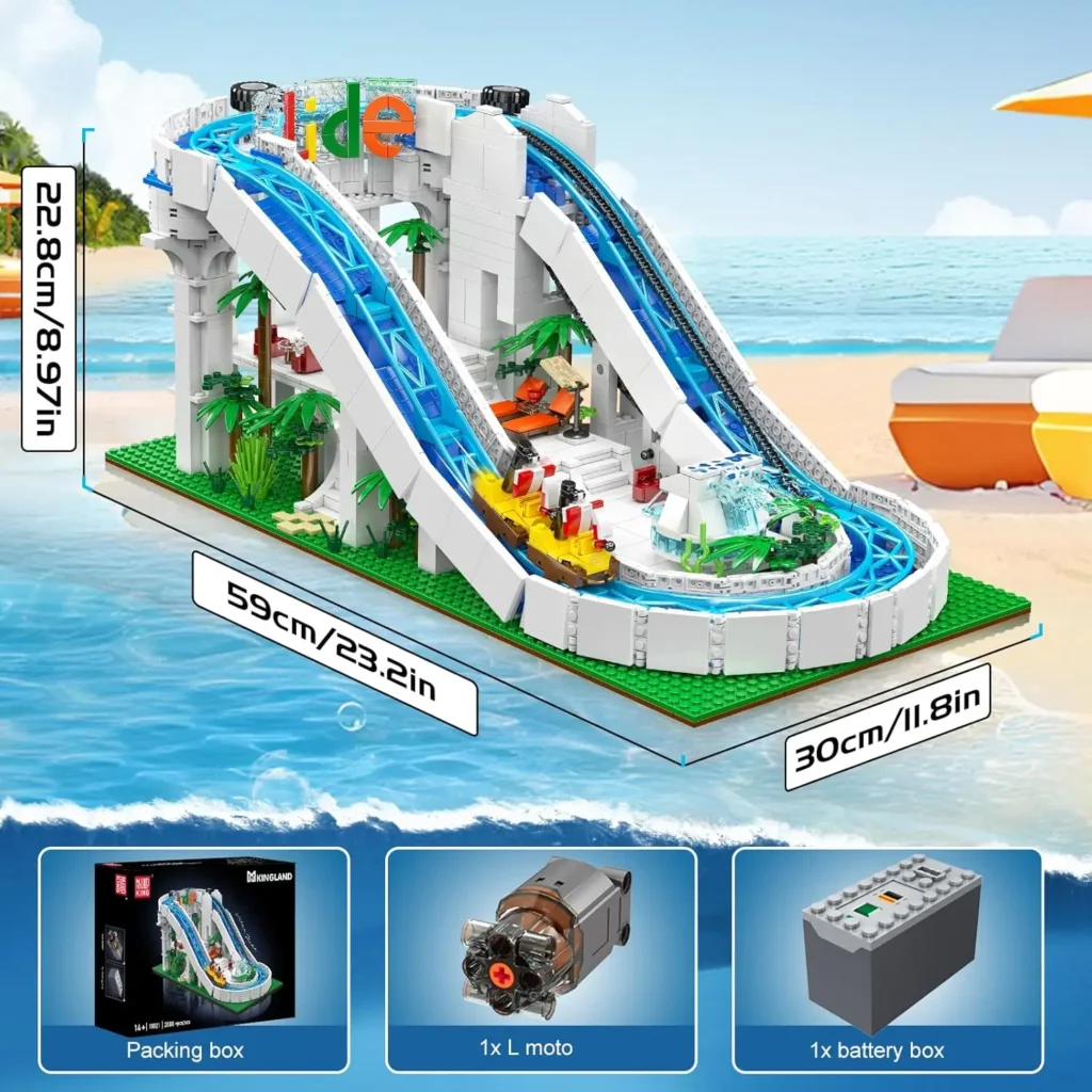 MOULD KING 11021 Water Park Equipment Series Creative Water Rides Building Blocks - Image 5