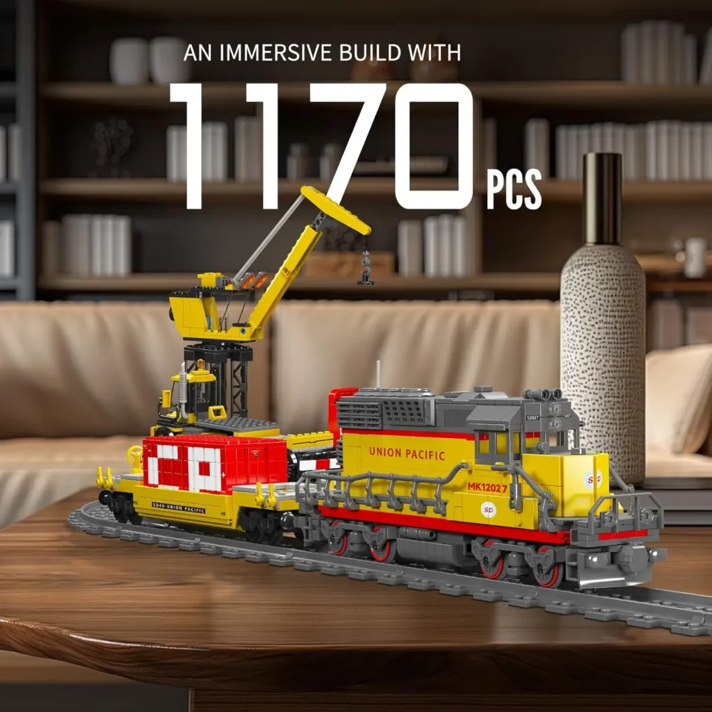 MOULD KING 12027 EMD SD40-2 Diesel Locomotive With Motor with 1170 Pieces - Image 4