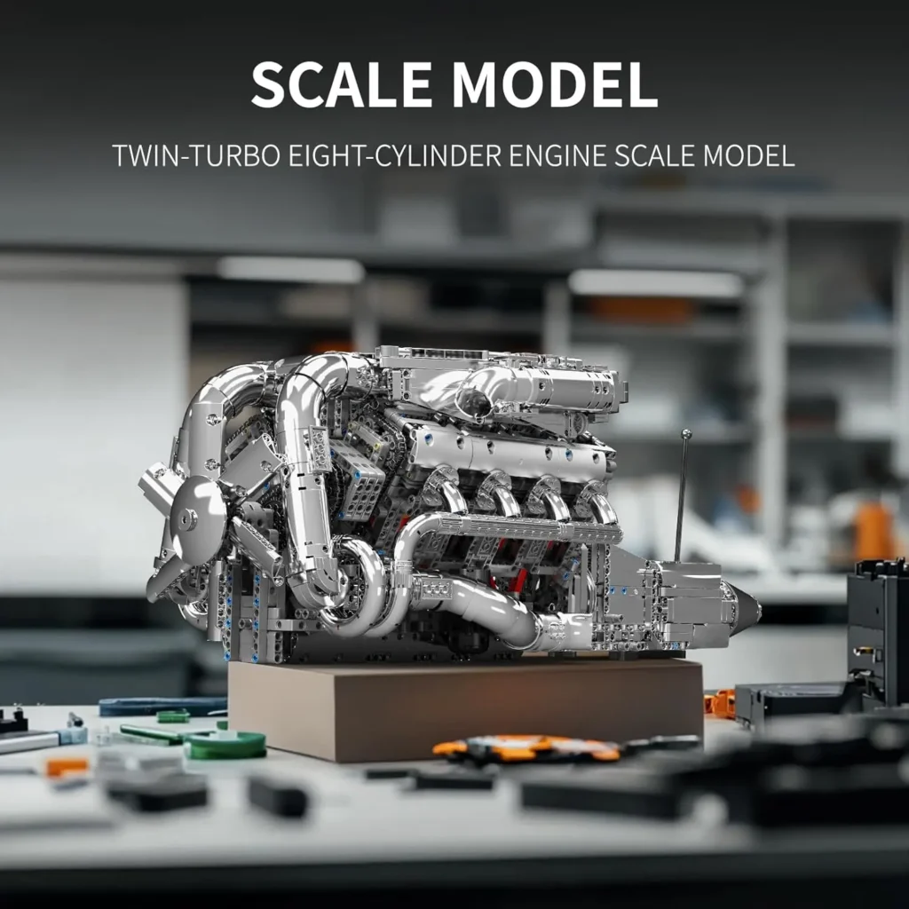 Mould King 10168  - 2899PCS V8 Twin-Turbo Engine Building Blocks - Image 2